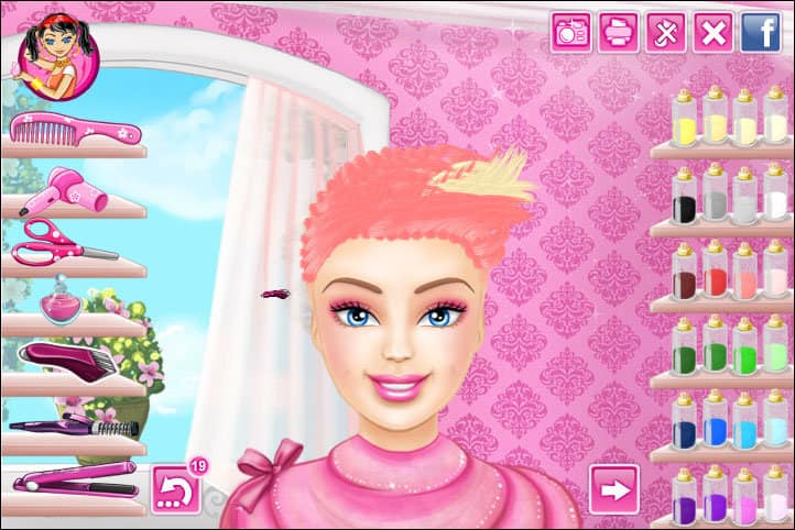 Barbie Real Haircuts Juego Online Gratis MisJuegos   Barbie Real Haircuts Screenshot 1 