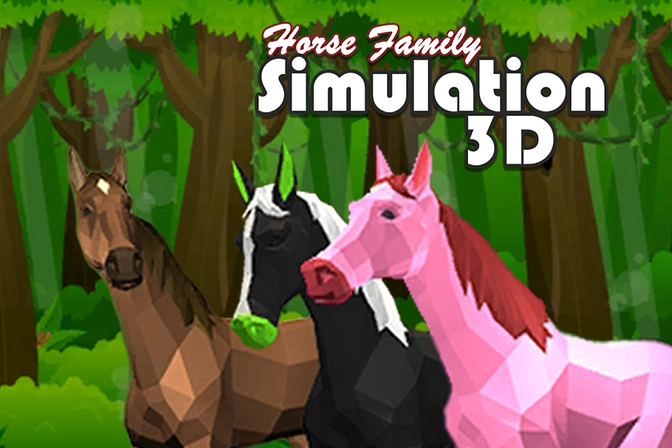 Horse Family Animal Simulation 3D